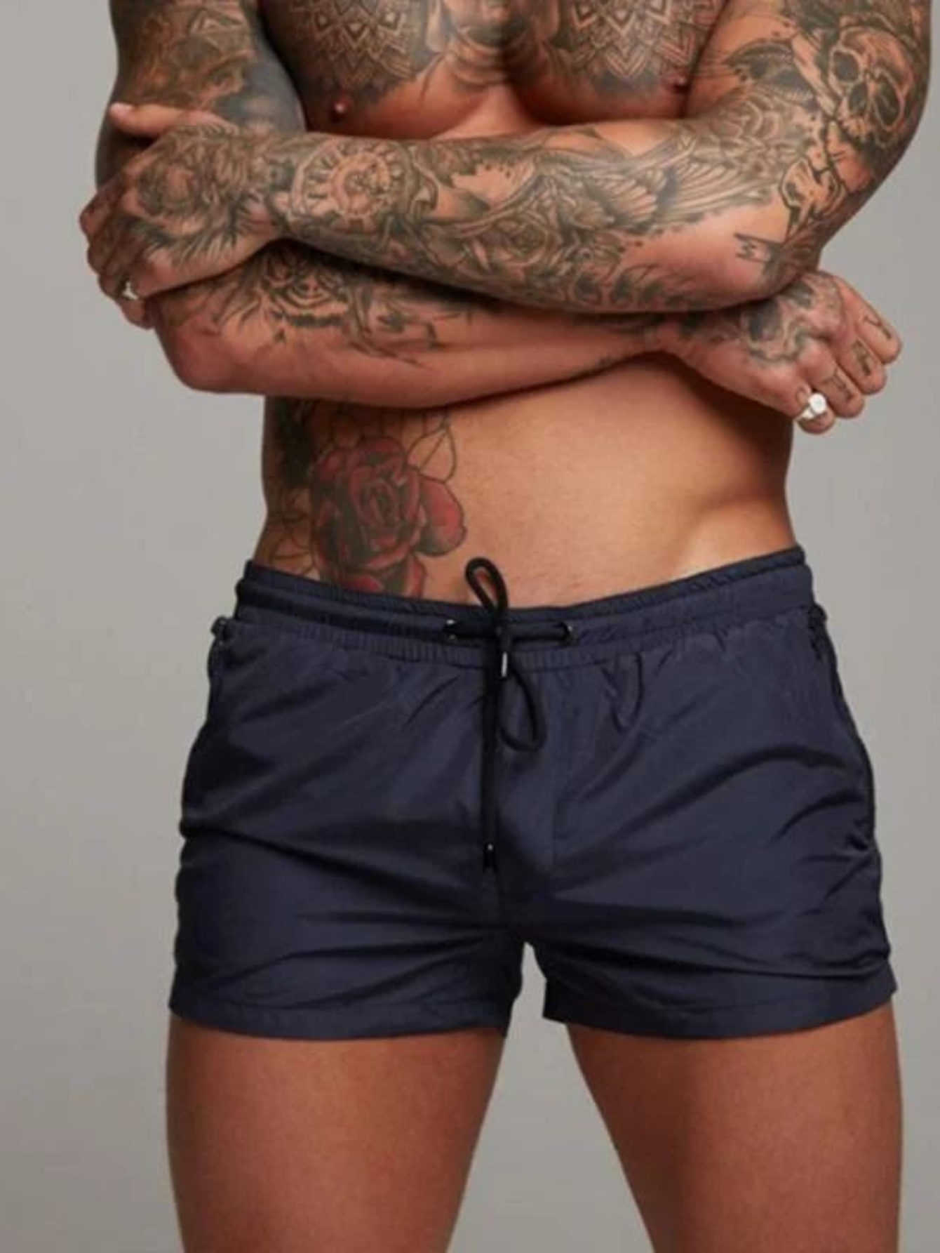 Momount Men Swim Shorts – Drawstring Slim Fit Mid Length Summer