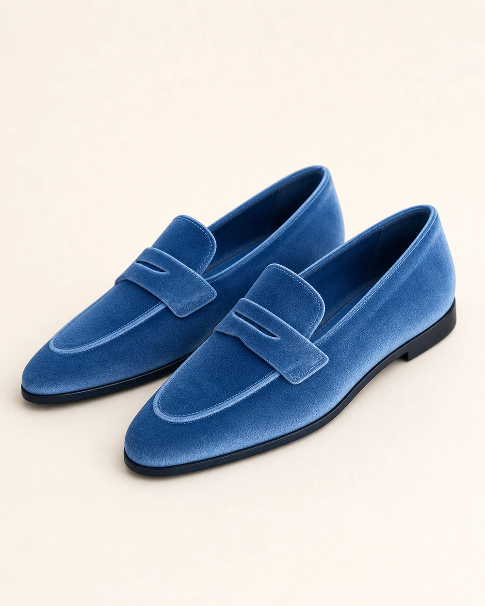 Women's Blue Tonal Penny Loafers — product image 8