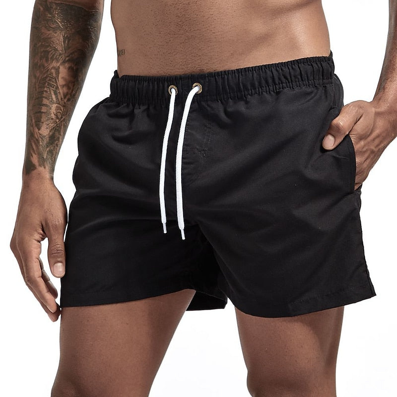 Bañadores de Hombre – Bañador Turquesa de Secado Rápido con Cordón y Bolsillo Lateral
