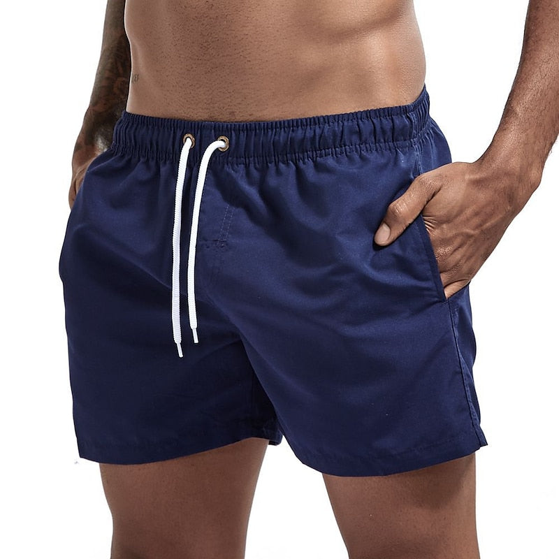 Bañadores de Hombre – Bañador Turquesa de Secado Rápido con Cordón y Bolsillo Lateral