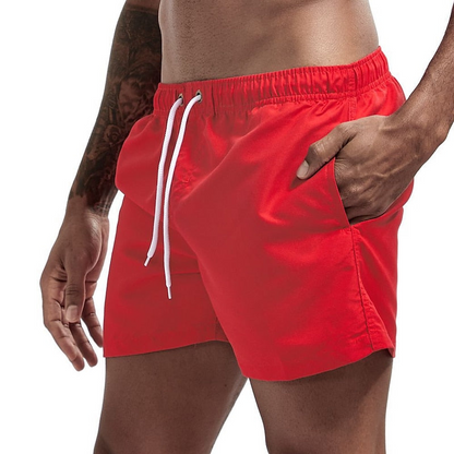 Bañadores de Hombre – Bañador Turquesa de Secado Rápido con Cordón y Bolsillo Lateral