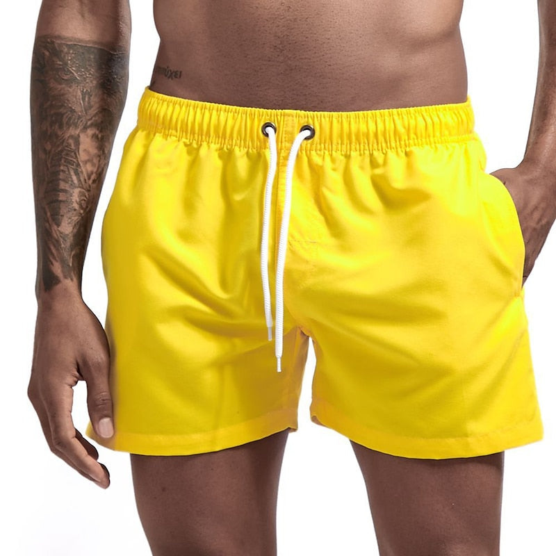 Bañadores de Hombre – Bañador Turquesa de Secado Rápido con Cordón y Bolsillo Lateral