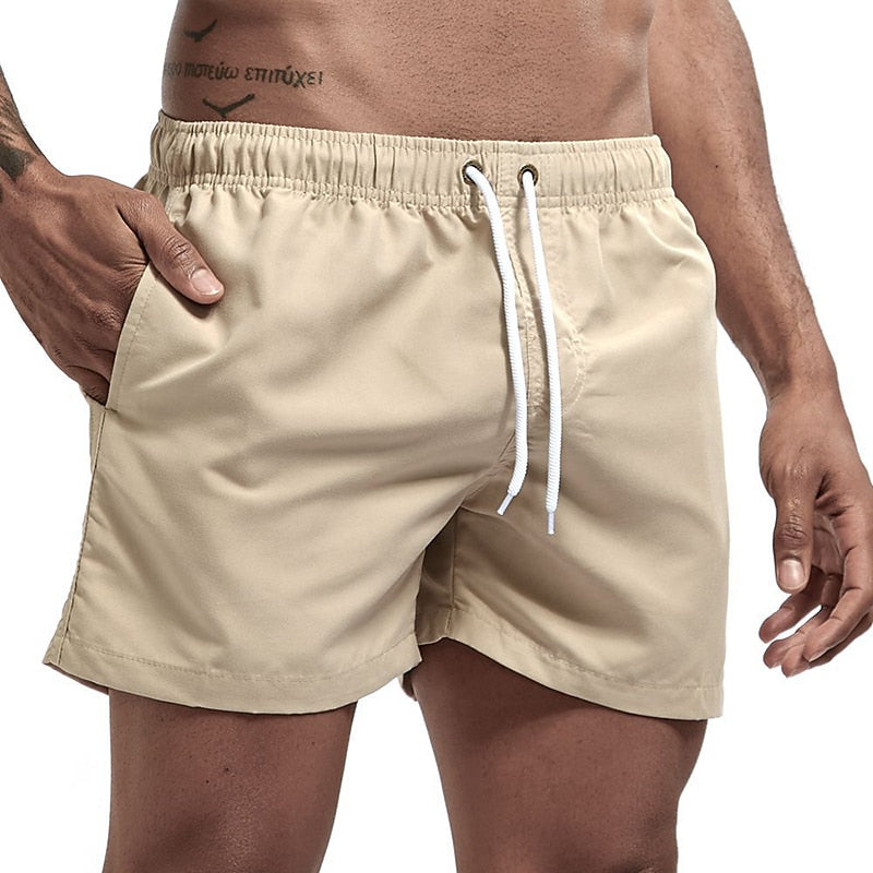 Bañadores de Hombre – Bañador Turquesa de Secado Rápido con Cordón y Bolsillo Lateral