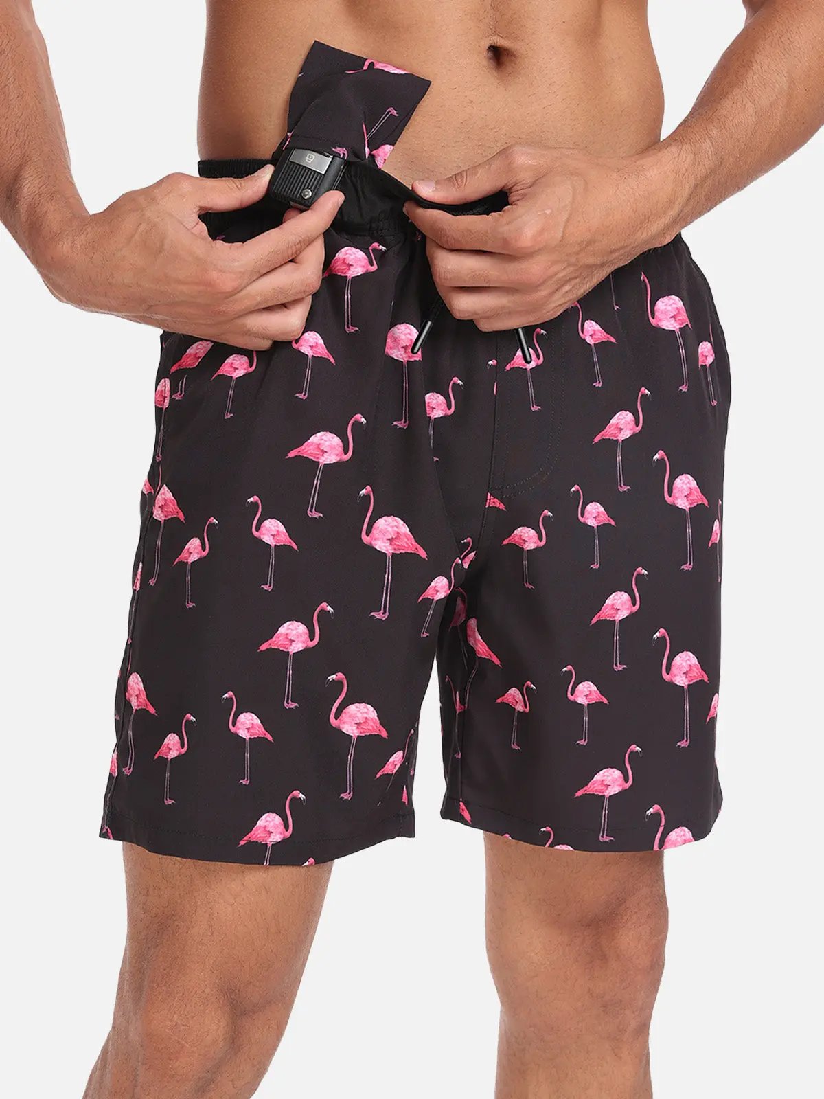 Bañadores de Hombre – Bañador Verde Menta con Estampado de Flamencos
