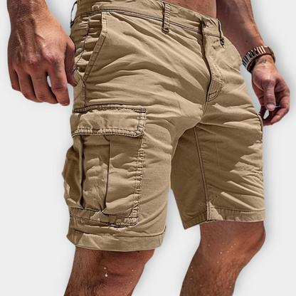 Momount Men Cargo Shorts – Slim Fit Flap Pocket Cotton Summer