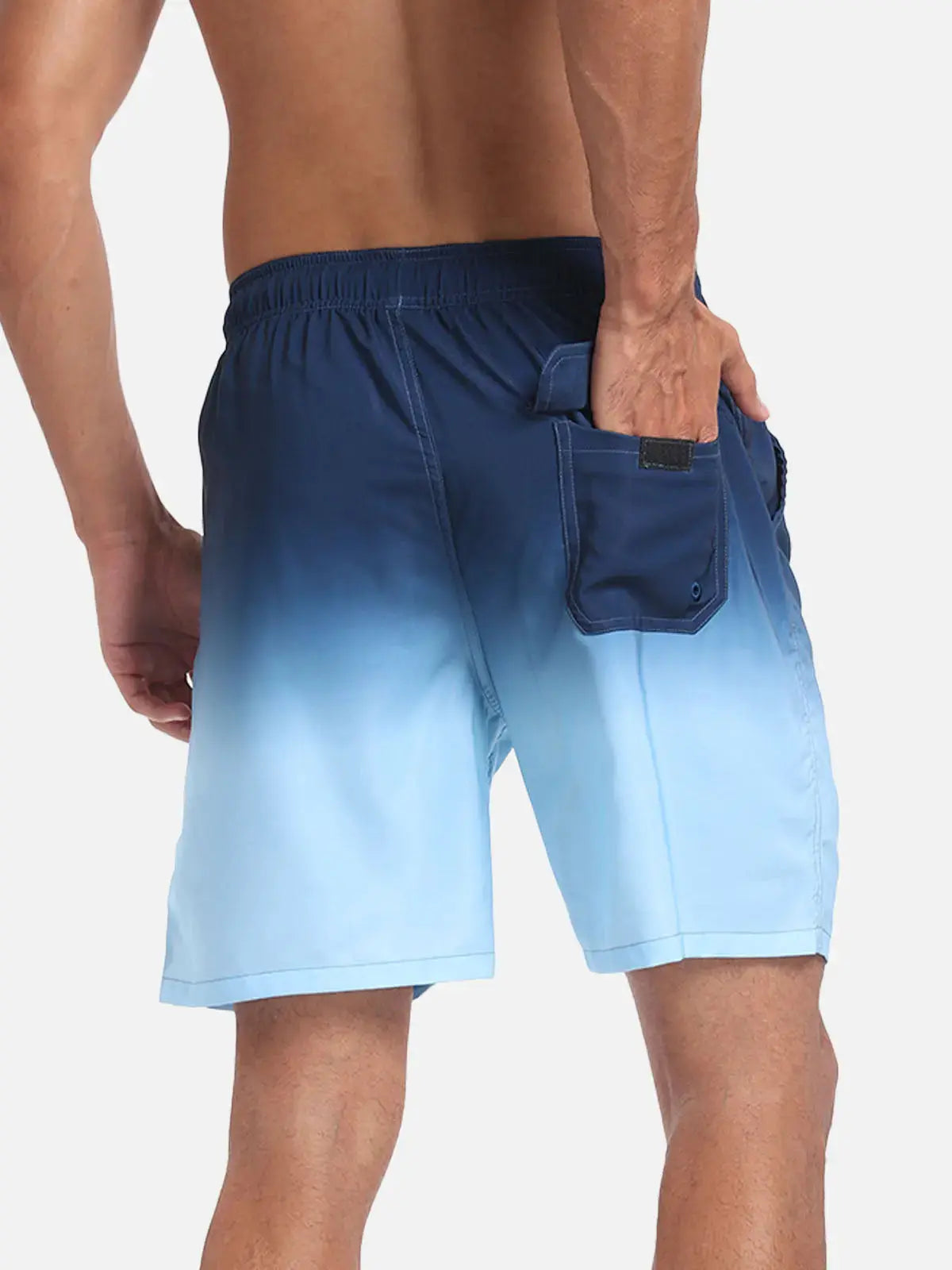 Sorte herrebadeshorts – Hurtigtørrende med elastisk snørelukning