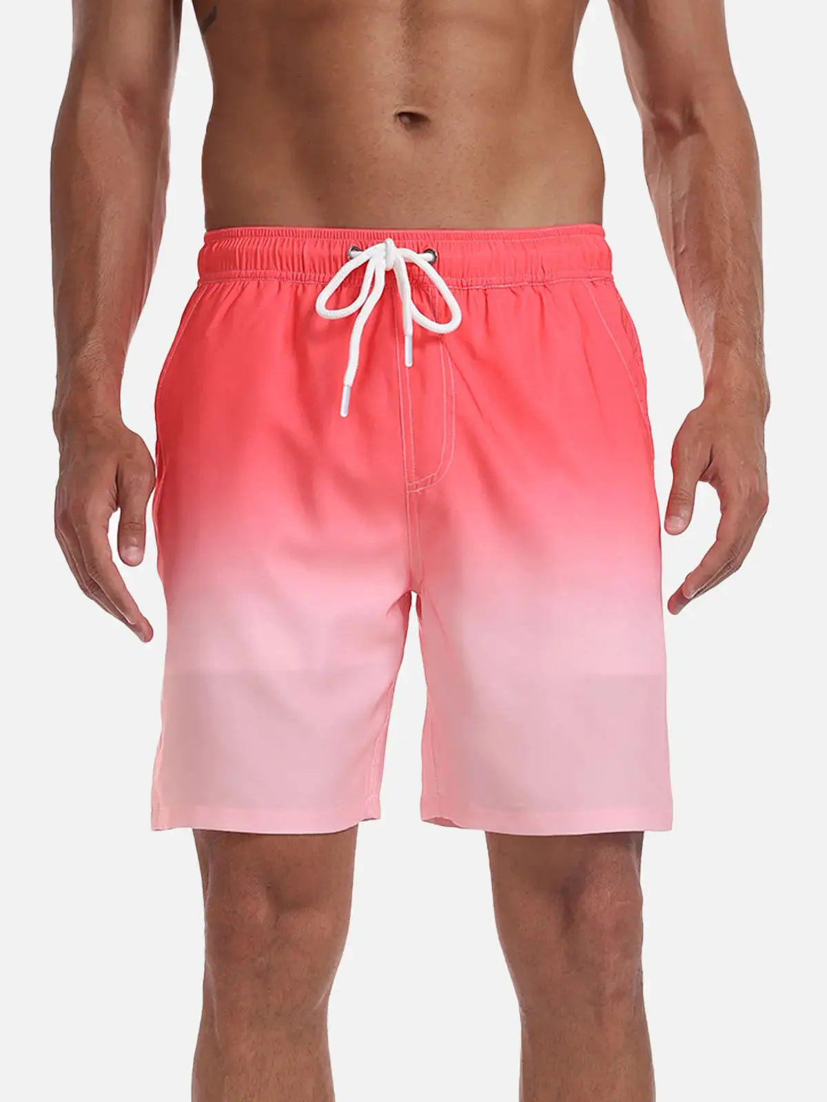 Sorte herrebadeshorts – Hurtigtørrende med elastisk snørelukning
