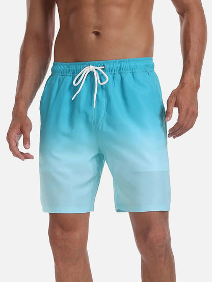 Sorte herrebadeshorts – Hurtigtørrende med elastisk snørelukning