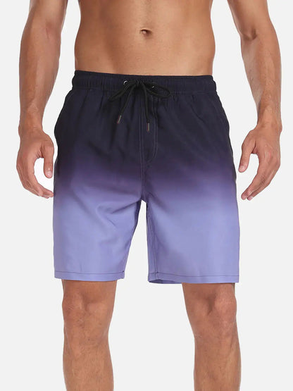 Sorte herrebadeshorts – Hurtigtørrende med elastisk snørelukning