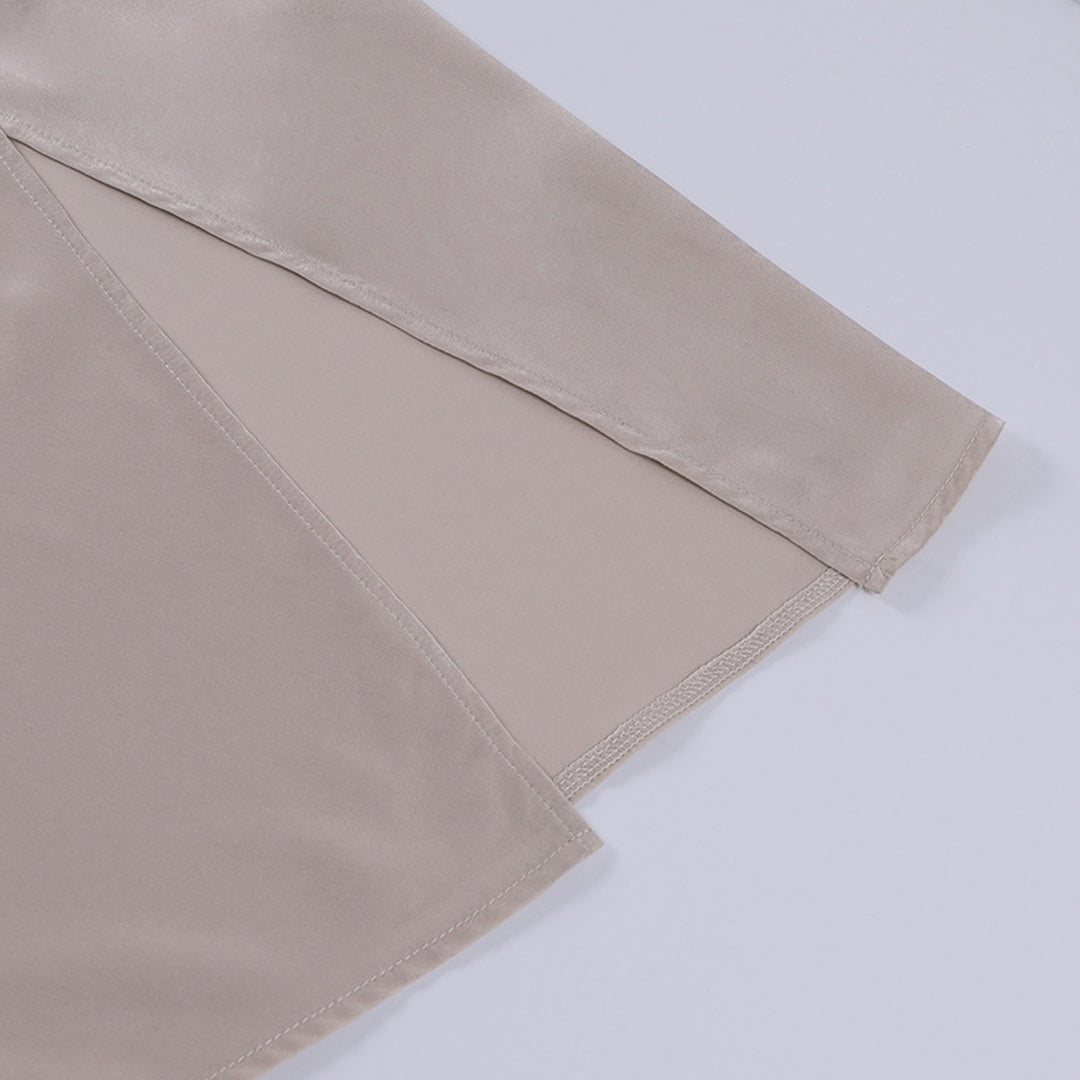 Evangelia | Elegant Satin V Neck Wrap Summer Maxi Dress