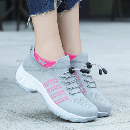 Celestine | Comfort Knit Elastic Platform Sneakers