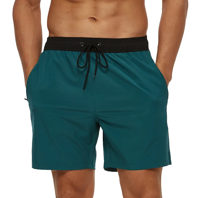 Momount Costume da Bagno Uomo – Vita Elastica Fodera in Rete Coulisse Tasca