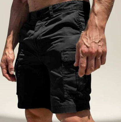 Momount Men Cargo Shorts – Slim Fit Button Closure Flap Pocket Cotton