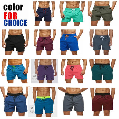 Momount Costume da Bagno Uomo – Vita Elastica Fodera in Rete Coulisse Tasca