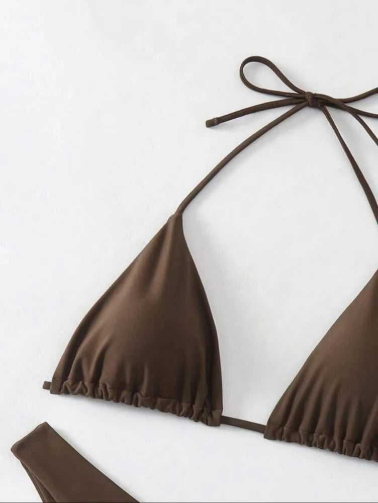 Momount Women Halter Bikini Set