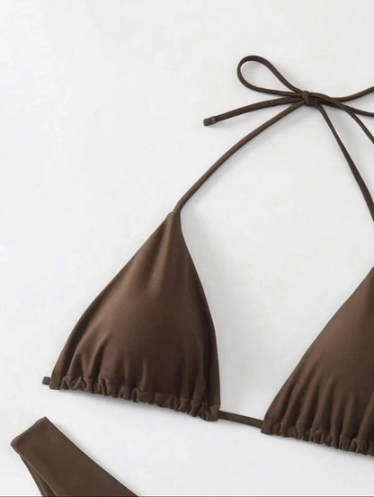 Momount Women Halter Bikini Set