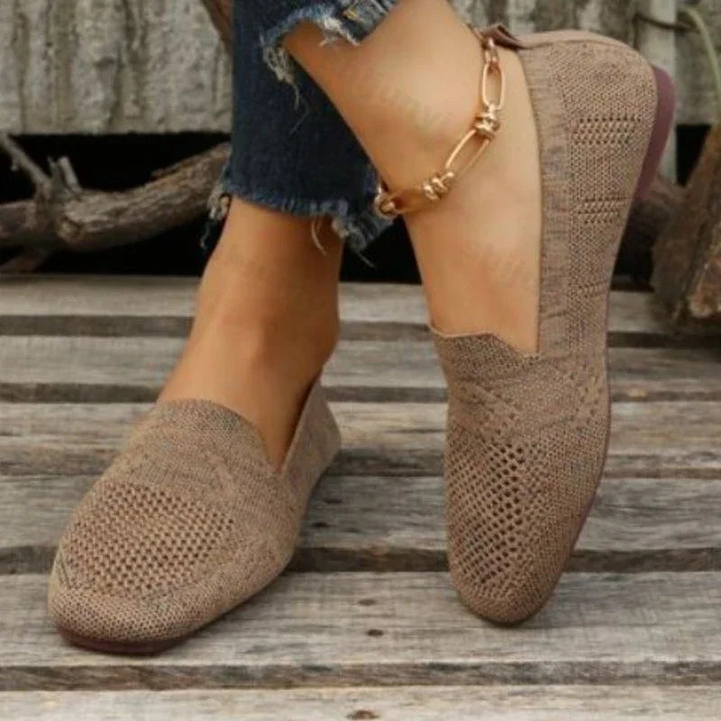 Momount Women Square Toe Flats