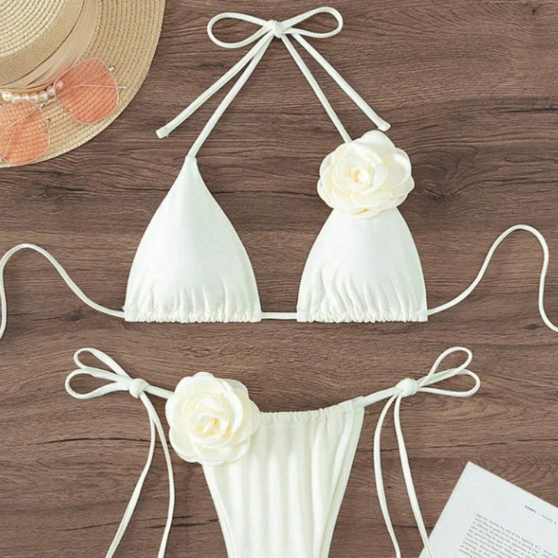 Momount Women Strappy Bikini Set