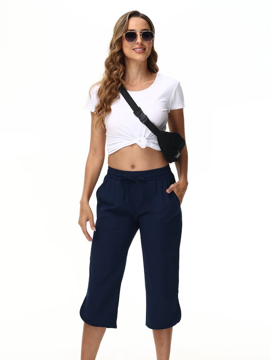 Momount Women Cargo Capri Pants