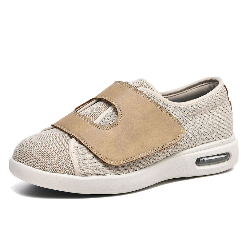 Momount Wide Walking Shoes – Mesh Velcro Air-Cushion Diabetic Comfort Orthopedic