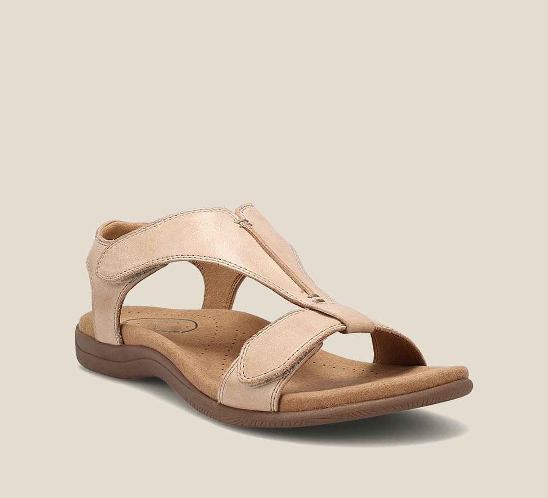 Momount Women Orthopedic Sandals – Leather Velcro Arch Support Walking