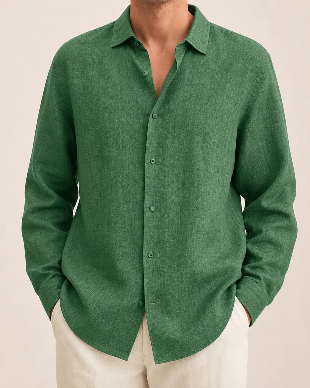 Light green linen shirt - product image