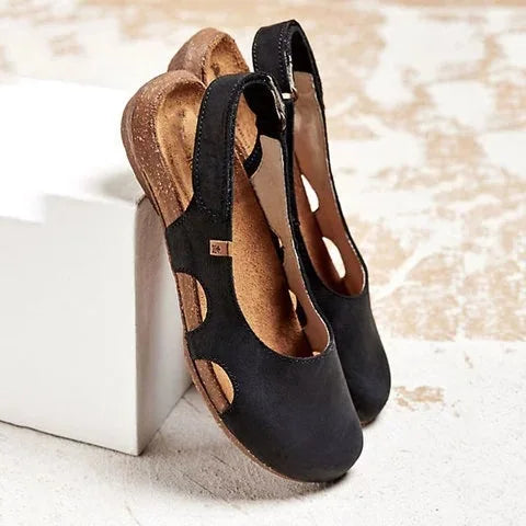 Belladonna | Suede Ankle Strap Block Heel Sandals