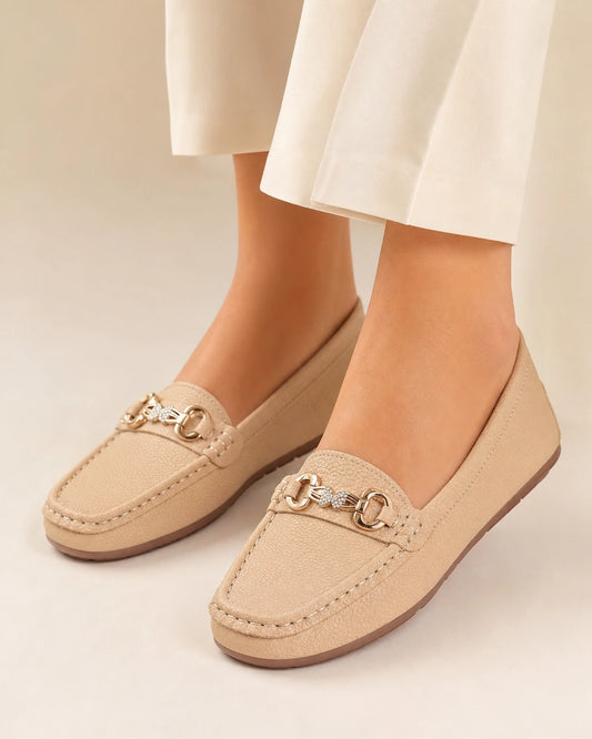 Women's Loafers with Gold-Tone Chain — product image 1