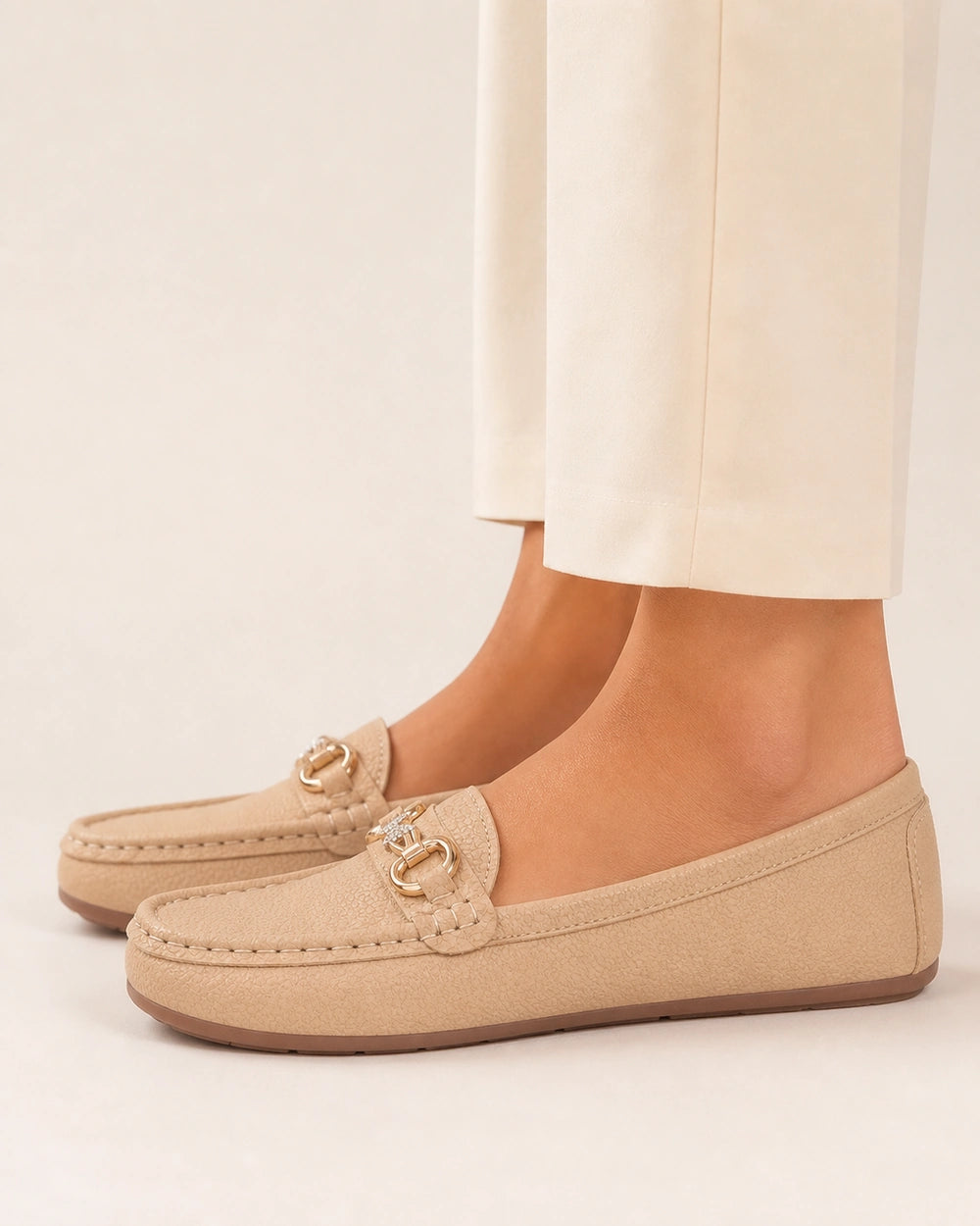 Women's Loafers with Gold-Tone Chain — product image 3