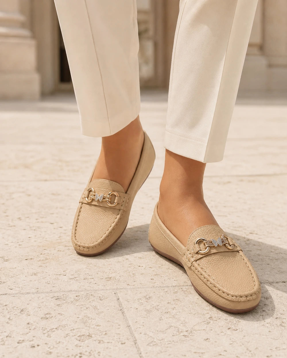 Women's Loafers with Gold-Tone Chain — product image 6