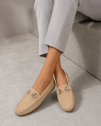 Women's Loafers with Gold-Tone Chain — product image 7