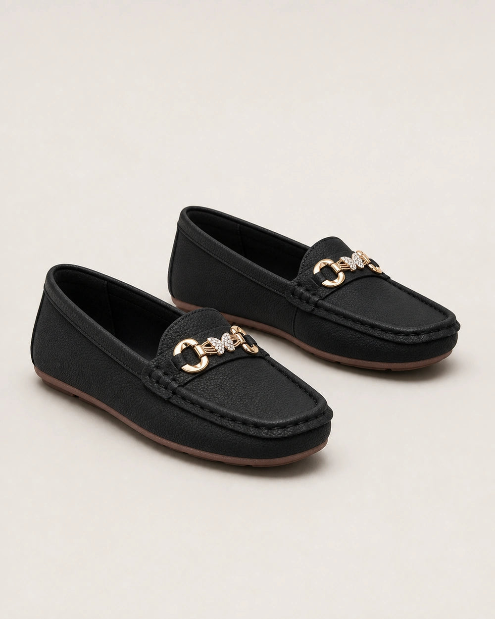 Women's Loafers with Gold-Tone Chain — product image 10