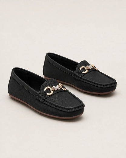 Women's Loafers with Gold-Tone Chain — product image 10