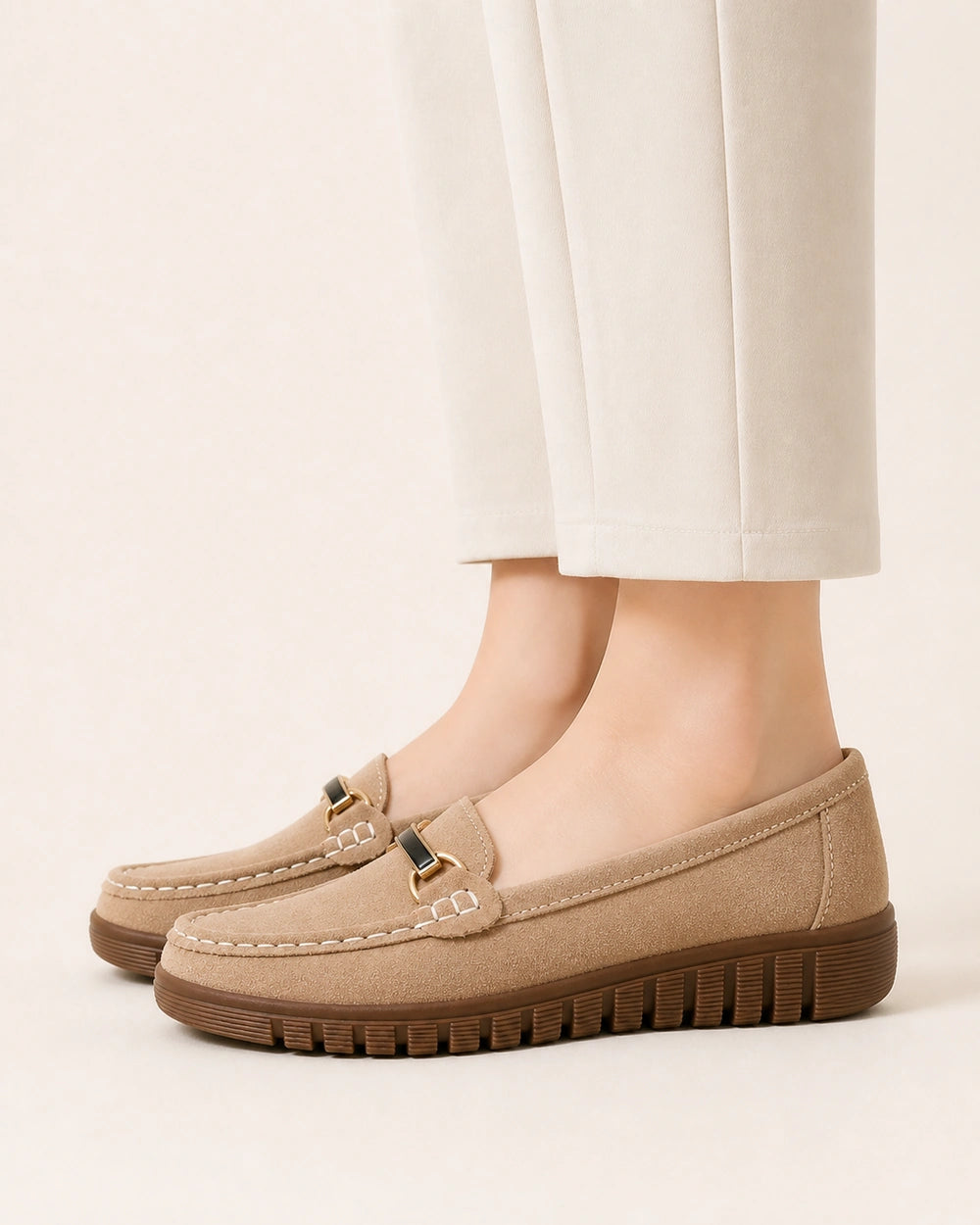 Women's Chunky-Sole Loafers with Gold-Tone Bit — product image 3