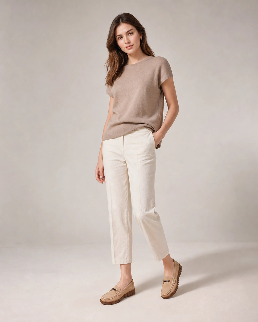 Women's Chunky-Sole Loafers with Gold-Tone Bit — worn by a model