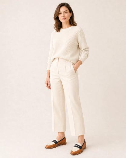 Women's Brown and Cream Round-Toe Loafers — product image 2