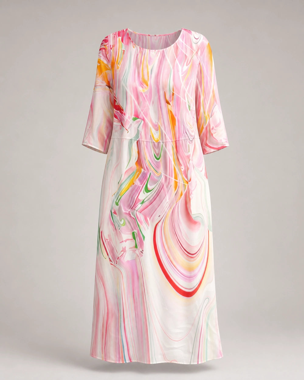 Women's Printed Midi Dress — product-only view