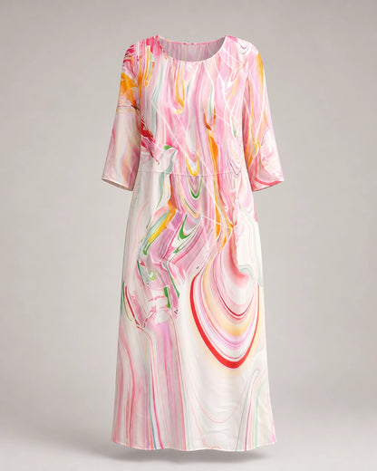Women's Printed Midi Dress — product-only view
