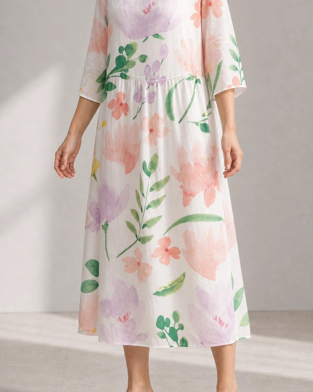 Women's Printed Midi Dress — product view