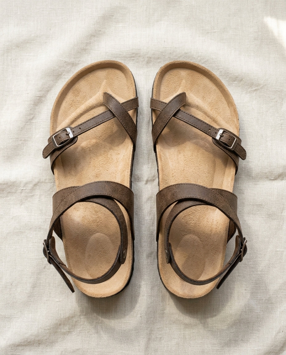 Momount Flat Sandals - top_down