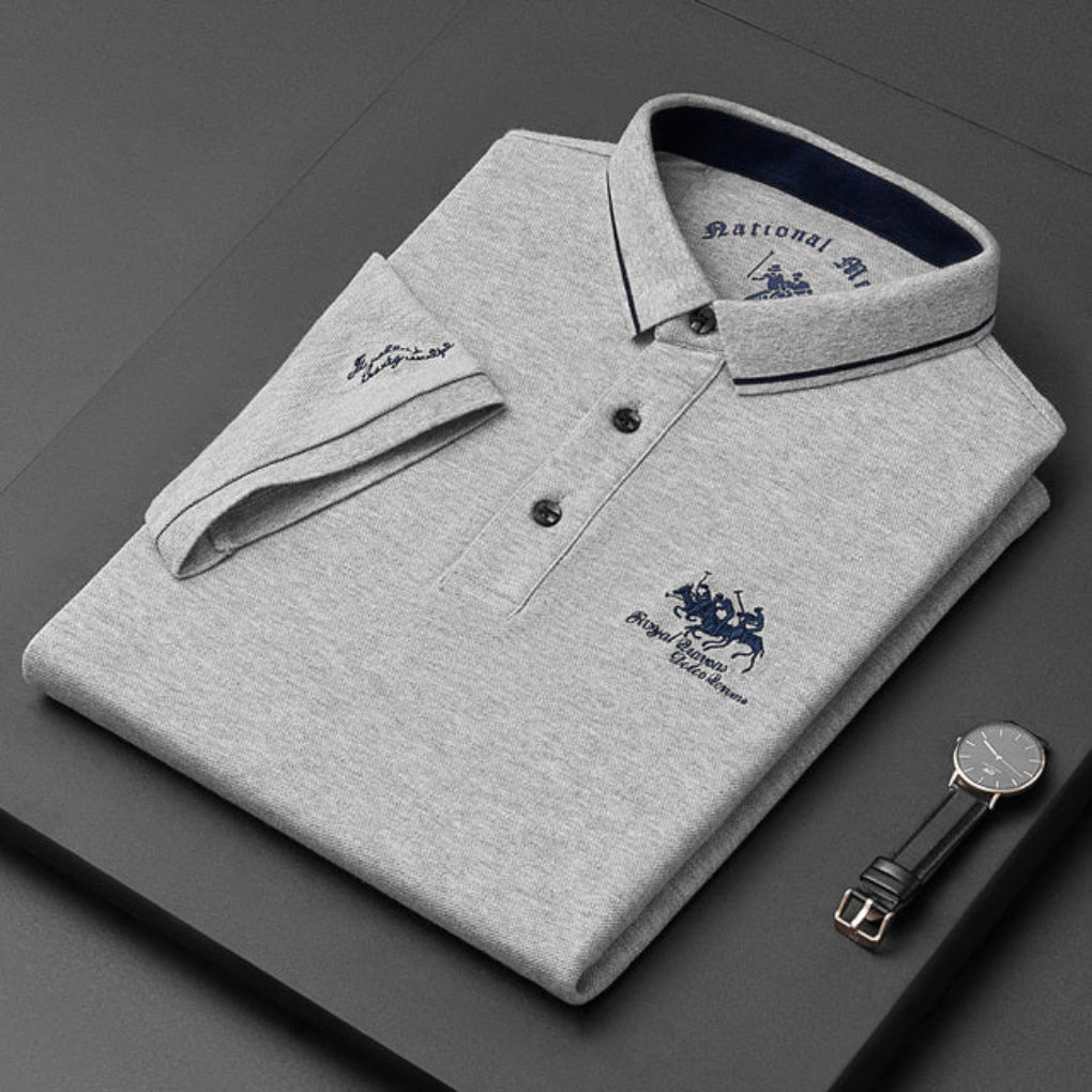 Momount Men Polo Shirt – Embroidered Horse Logo Premium Short Sleeve
